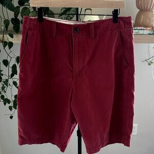 Vintage American Eagle Men Longboard Shorts Size 32 Brick Red 10” Inseam Casual